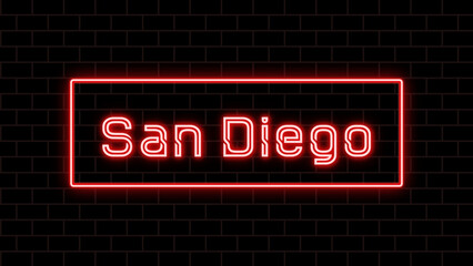 San Diego のネオン文字