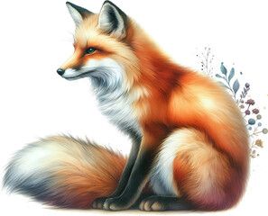 Obraz premium Intricately Textured Curled Fox Tail, Transparent background 