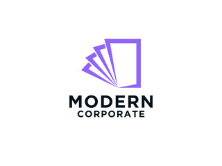 Open Book Logo. Shape Linear Style Book Icon isolated on White Background. Usable for Business and Education Logos.