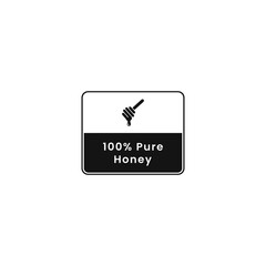 Pure honey label vector for product design element. Best Pure honey label for packaging. Best original honey label or stamp is useful for proving the authenticity of item.