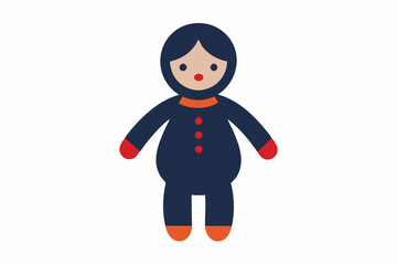  Hand made doll vector art illustration