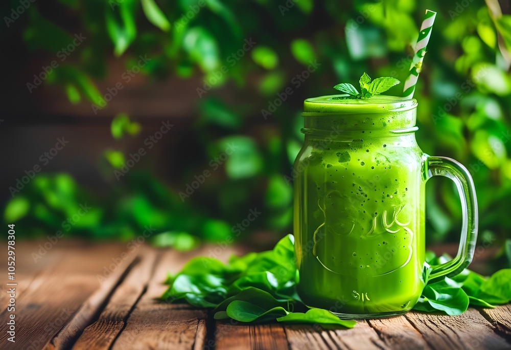 Wall mural smoothie green