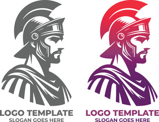 Roman Soldier Logo Design Template