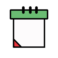 Obraz premium Flat design calendar icon