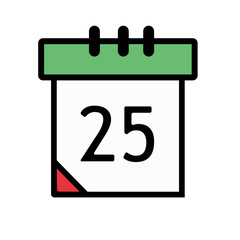 Calendar icon with Christmas date
