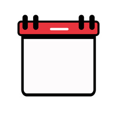 Flat design calendar icon