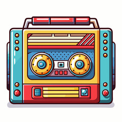 tape recorder on a white background