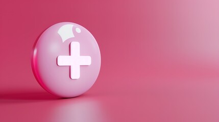 Obraz premium Medical 3D Icon - a precise and essential visual. The Medical 3D icon creates a professional and high-tech digital scene, representing the advanced aspects of the medical field. It showcases the impor