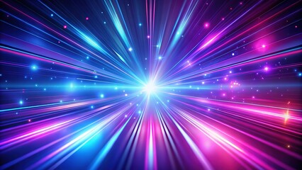 Fototapeta premium Elegant blue background enhanced with purple shine streaks and delicate pink light beams, ideal for upscale design themes and opulent visual expressions.