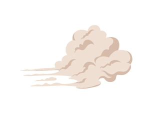 Cloud of dust, car exhaust stream, smog flow, animation of fast motion