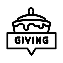 cake thanksgiving outline style