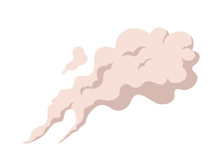 Cloud of dust, car exhaust stream, smog flow, animation of fast motion
