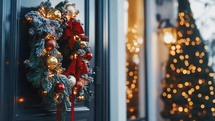 Christmas cottage decor, country house interior design and home decor, festive winter holiday decoration, English countryside style idea