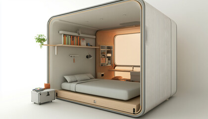 Minimalist and unique interior design in the house