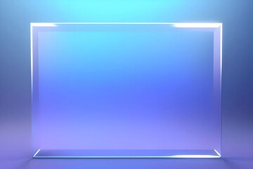 3D rendering of a transparent gradient glass background, ideal for modern design applications