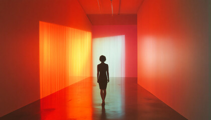 Obraz premium Minimalist and unique interior design in the house