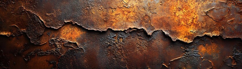 Naklejka premium Rusted and Cracked Metal Surface