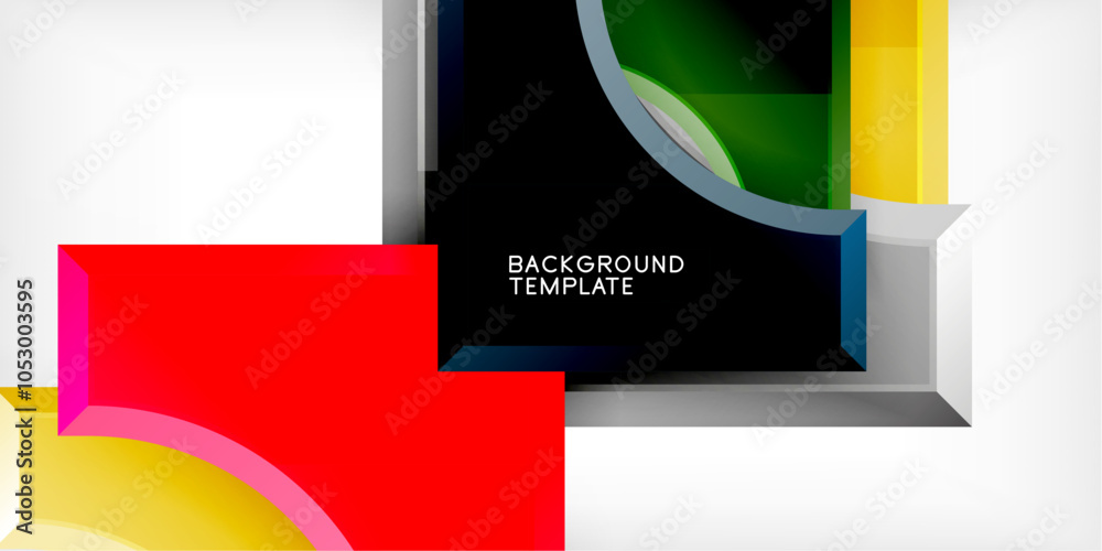 Aufkleber Geometric design abstract background - circles and triangles