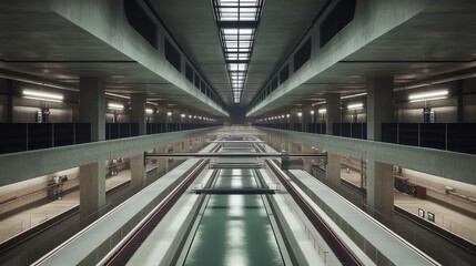 Obraz premium Modern Underground Train Station Interior Design