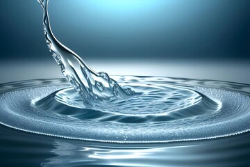3D rendering of crystal-clear flowing water, creating a refreshing and clean background