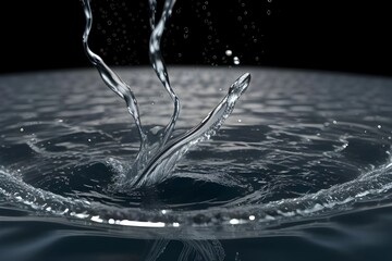 Fluid and elegant flowing water background in 3D, suitable for modern design applications