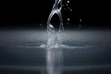 Realistic 3D rendering of liquid water, showcasing fluid motion and natural beauty