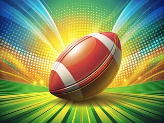 Vibrant vector artwork representing rugby themes, perfect for sports concept design and marketing materials to convey the thrill and energy inherent in the sport.