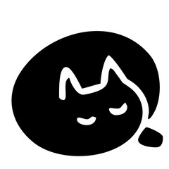 Silhouette of a cat with white background. Animal clipart vector design illustration. 