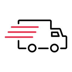 Delivery car icon graphic vector design illustration