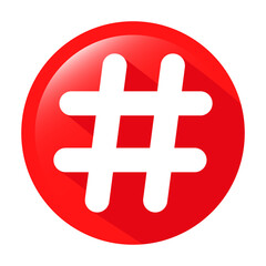 Obraz premium Hash tag icon graphic vector design illustration