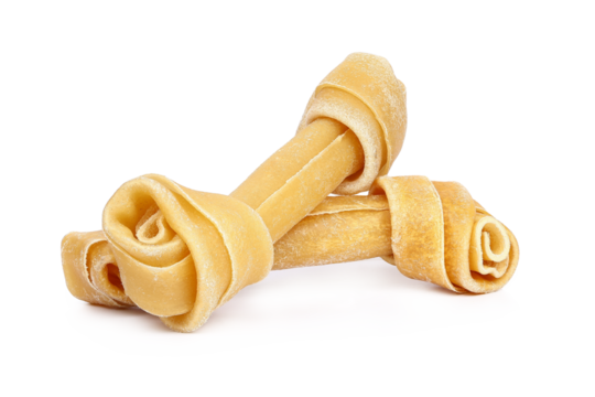 two dog bone isolated, png