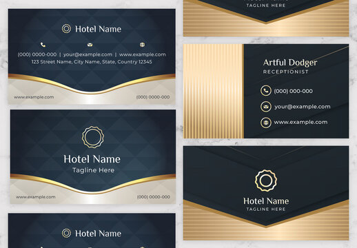 Blue And Gold Business Card