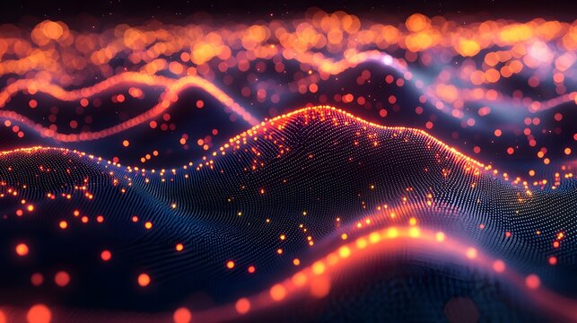 Glowing 3D Scatterplot Visualization with Bright Points