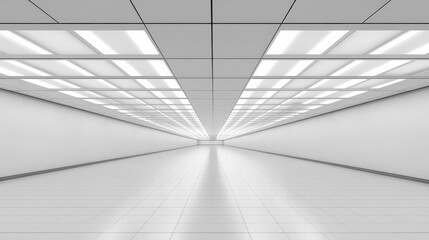 Futuristic Architectural Abstract: Symmetrical Lighting Perspective