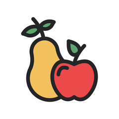 pear and apple filled style