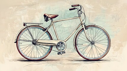 Vintage Bicycle Illustration in Creative Style