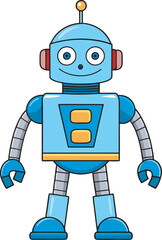 Fototapeta premium blue robot holding a sign