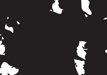 Background black and white abstract texture vector with dark spots, nets, lines and scratches