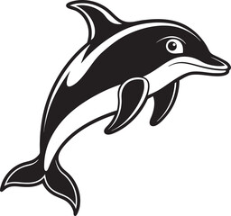 Obraz premium dolphin silhouette isolated on white
