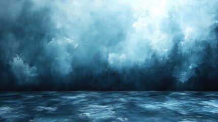 Fototapeta premium Abstract Blue and White Textured Background with Horizontal Line