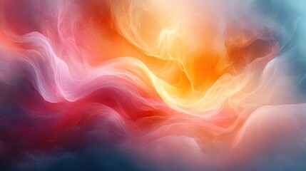 Obraz premium Abstract Swirling Clouds in Vibrant Hues