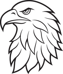 Fototapeta premium eagle head isolated on white
