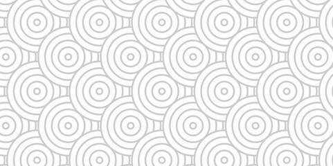 Fototapeta premium Abstract Overlapping Pattern. geometric ocean spiral pattern and abstract circle wave lines. white and gray seamless tile stripe geomatics create retro square line backdrop pattern background.
