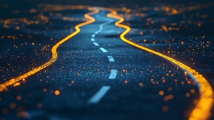 Road to Success. Illustration background for presentation and wallpaper