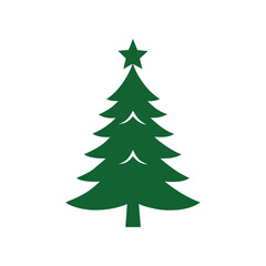 Isolated Christmas Tree Vector on White Festive Evergreen Illustration for Holiday Decor, Nature, and Winter Celebration