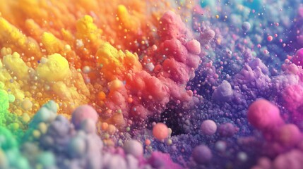Fototapeta premium Colorful 3D gradient background with rainbow hues