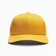 Fototapeta premium realistic high quality Yellow snapback mockup isolated 
