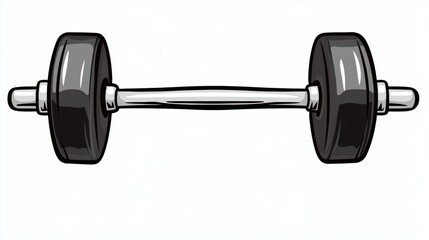 Cartoon Dumbbell Weight Lifting Fitness Gym Equipment Illustration