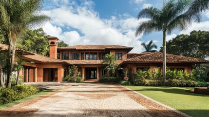 Obraz premium A Brazilian residence rich in cultural art, showcasing a blend of traditional