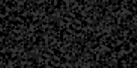 Vector geometric seamless gray, black cube square low polygon background. abstract surface creative diamond pattern corporate. Black and gray polygon Mosaic triangle overlap texture background.